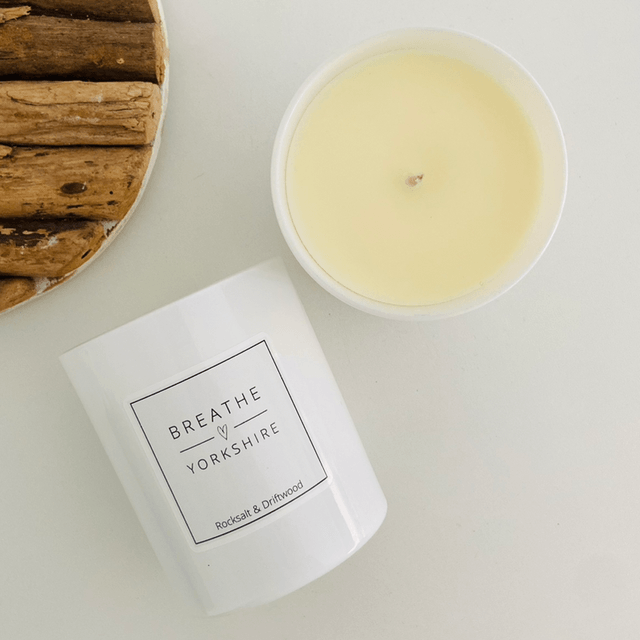 Rock Salt & Driftwood Scented Candle 