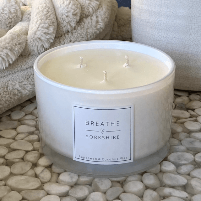 Damson Plum & Vanilla 3 Wick Scented Candle 